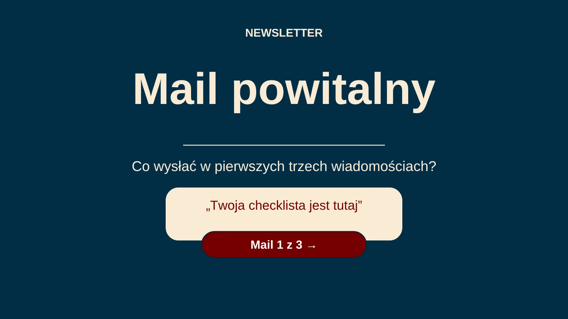 Co wysłać w mailu powitalnym i w dwóch kolejnych mailach sekwencji w MailerLite