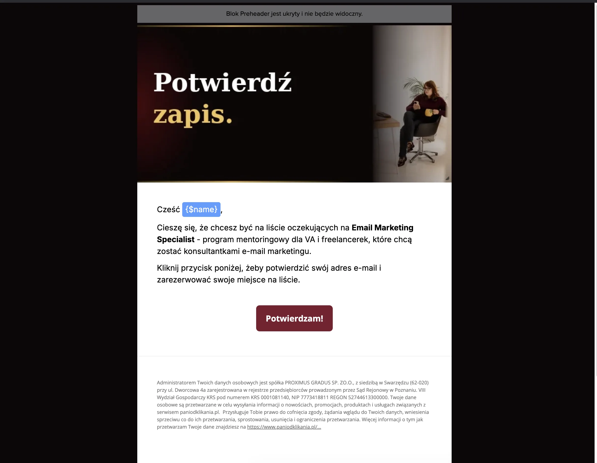 Co wysłać w mailu powitalnym i w dwóch kolejnych? (MailerLite) 3 mailerlite double opt in potwierdz zapis