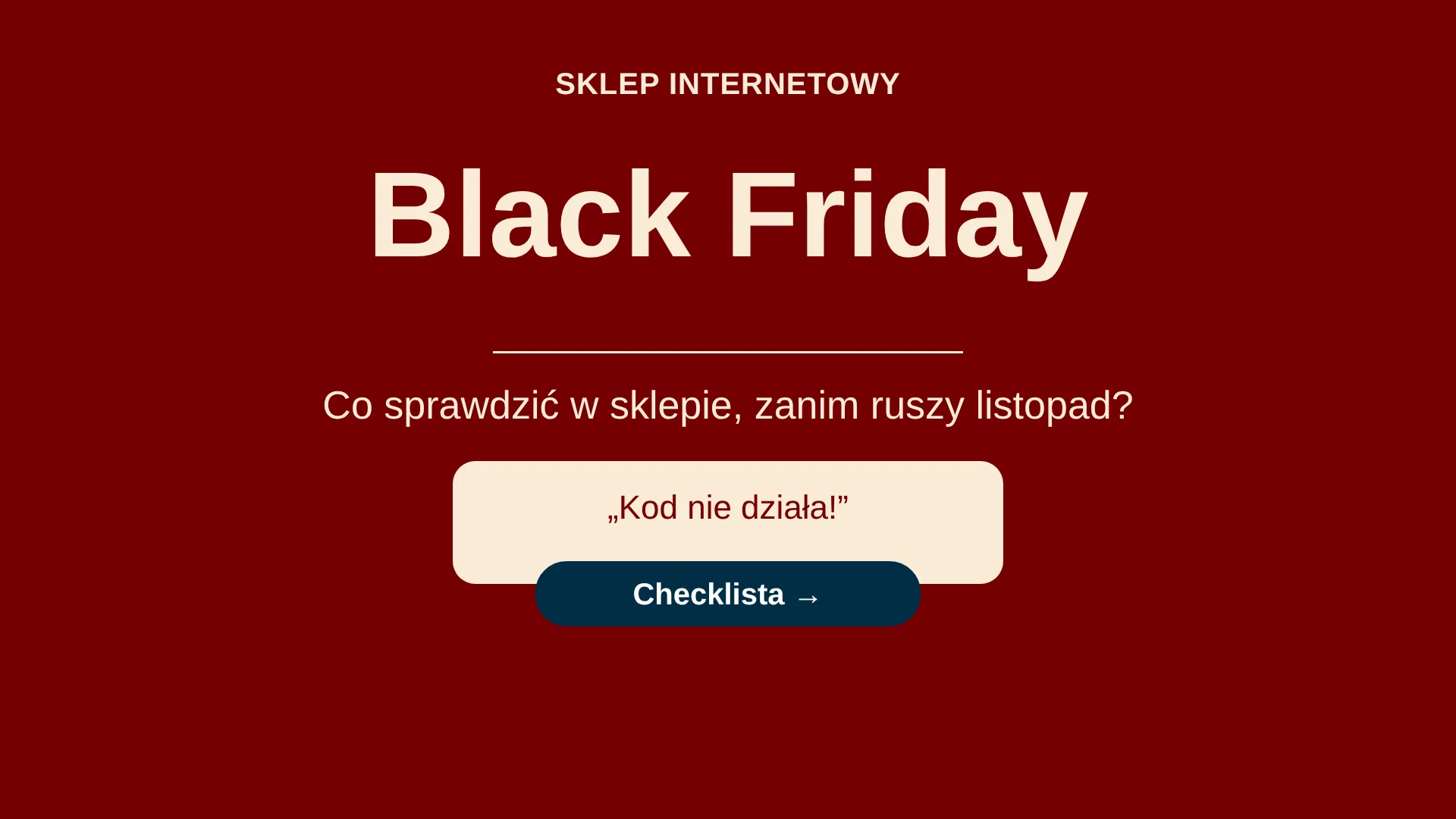 Jak przygotować sklep na Black Friday, checklista techniczna